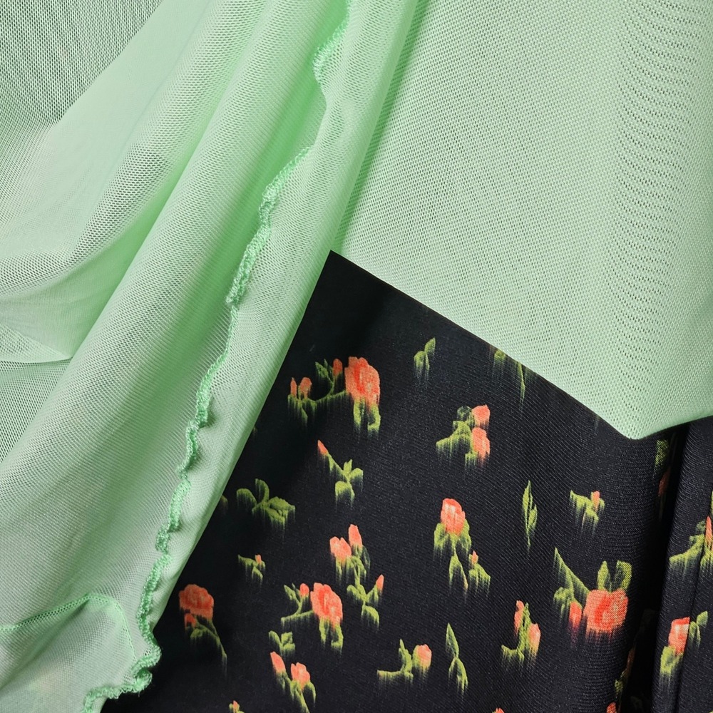 Urban Outfitters Sheer Mesh Floral Midi Skirt‎ Y2K Fairycore Layered S - Picture 5 of 9